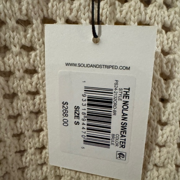 SOLID & STRIPED Cream Knit Sweater - Picture 2 of 4